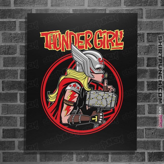 Secret_Shirts Posters / 4"x6" / Black Thundergirl