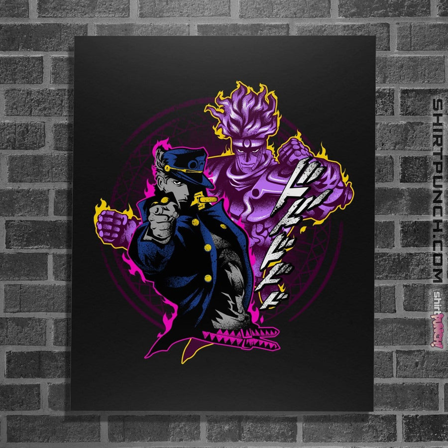 Shirts Posters / 4"x6" / Black Attack Of Jotaro