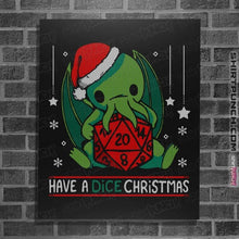 Load image into Gallery viewer, Shirts Posters / 4&quot;x6&quot; / Black Have A Dice Christmas
