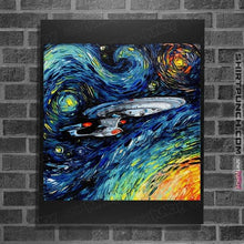 Load image into Gallery viewer, Last_Chance_Shirts Posters / 4&quot;x6&quot; / Black Van Gogh Never Boldly Went
