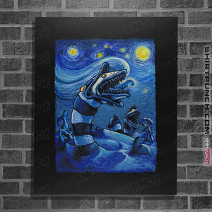 Daily_Deal_Shirts Posters / 4"x6" / Black Starry Saturn