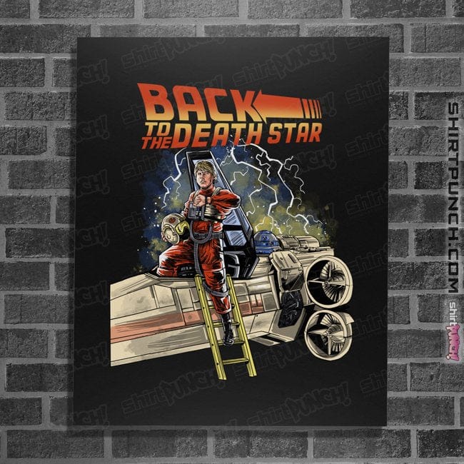 Daily_Deal_Shirts Posters / 4"x6" / Black Back To The Death Star
