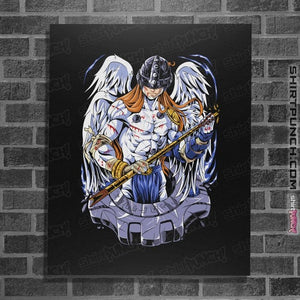 Daily_Deal_Shirts Posters / 4"x6" / Black Battle Angemon
