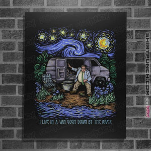 Secret_Shirts Posters / 4"x6" / Black Van Gogh By The River