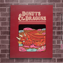 Load image into Gallery viewer, Shirts Posters / 4&quot;x6&quot; / Red Donuts And Dragons
