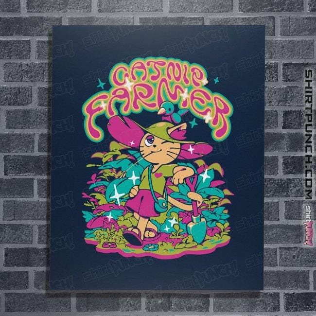 Secret_Shirts Posters / 4"x6" / Navy Catnip Farmer