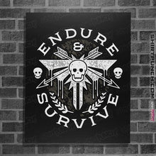 Load image into Gallery viewer, Shirts Posters / 4&quot;x6&quot; / Black Survive Emblem
