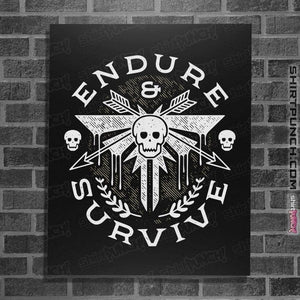 Shirts Posters / 4"x6" / Black Survive Emblem