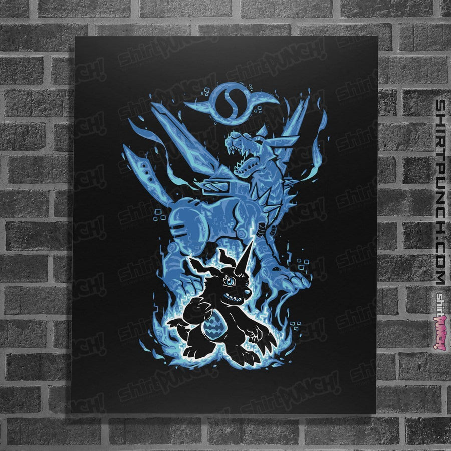 Shirts Posters / 4"x6" / Black Digital Friendship Within