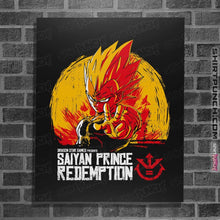 Load image into Gallery viewer, Shirts Posters / 4&quot;x6&quot; / Black Saiyan Prince Redemption
