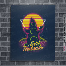 Load image into Gallery viewer, Shirts Posters / 4&quot;x6&quot; / Navy Retro Evil Tentacle
