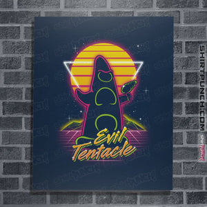Shirts Posters / 4"x6" / Navy Retro Evil Tentacle