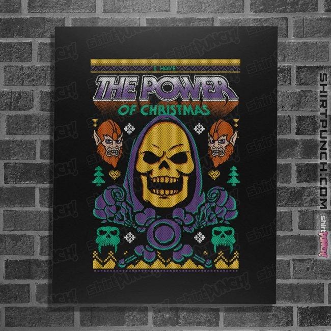 Shirts Posters / 4"x6" / Black The Skele-Power Of Christmas