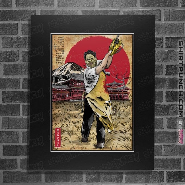 Daily_Deal_Shirts Posters / 4"x6" / Black Leatherface In Japan