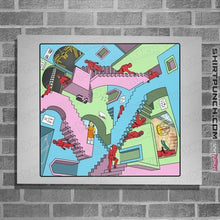 Load image into Gallery viewer, Secret_Shirts Posters / 4&quot;x6&quot; / White Squid Relativity Staircase
