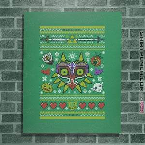 Shirts Posters / 4"x6" / Irish Green Happy Mask Xmas