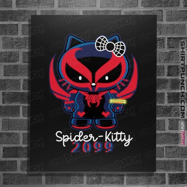 Secret_Shirts Posters / 4"x6" / Black Spider Kitty 2099
