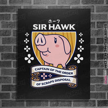 Load image into Gallery viewer, Shirts Posters / 4&quot;x6&quot; / Black Sir Hawk
