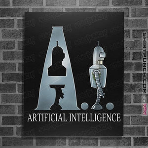 Daily_Deal_Shirts Posters / 4"x6" / Black Artificial Intelligence
