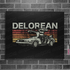 Secret_Shirts Posters / 4"x6" / Black Retro DeLorean