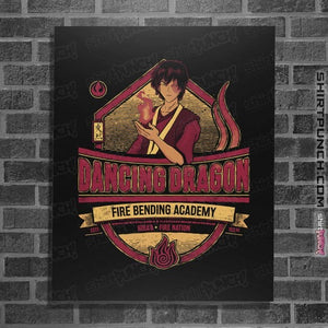 Daily_Deal_Shirts Posters / 4"x6" / Black Dancing Dragon