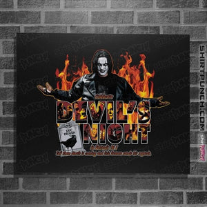 Daily_Deal_Shirts Posters / 4"x6" / Black Devil's Night In Detroit