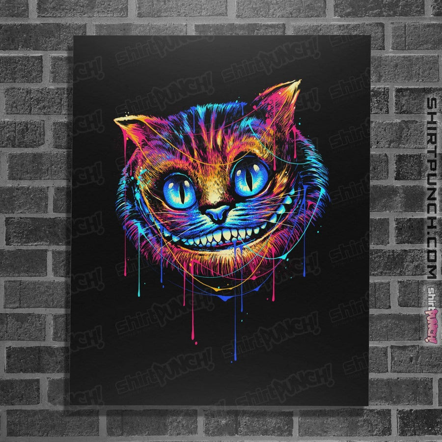 Shirts Posters / 4"x6" / Black Colorful Cat