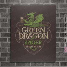 Load image into Gallery viewer, Shirts Posters / 4&quot;x6&quot; / Dark Chocolate Green Dragon Lager
