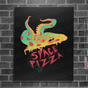 Shirts Posters / 4"x6" / Black Space Pizza