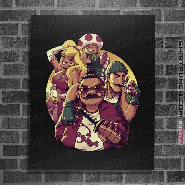 Daily_Deal_Shirts Posters / 4"x6" / Black The Mushroom Gang
