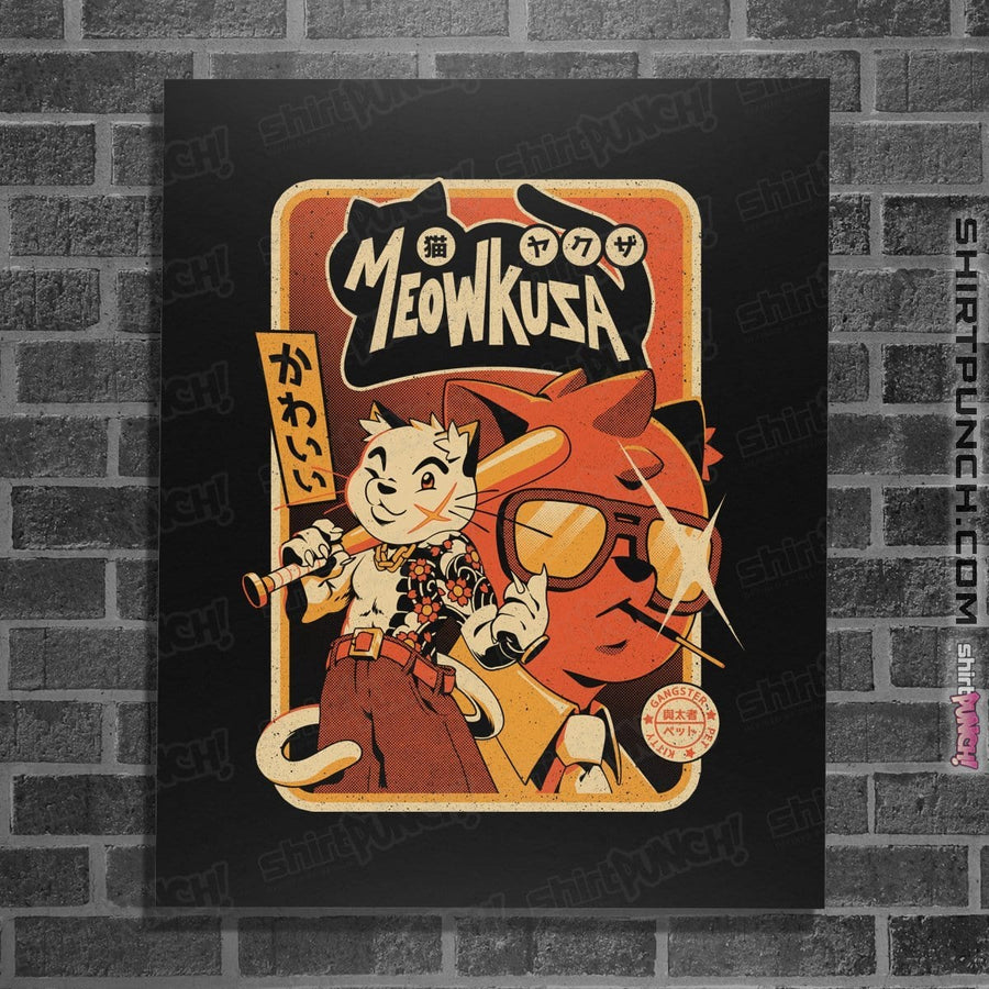 Shirts Posters / 4"x6" / Black Meowkuza