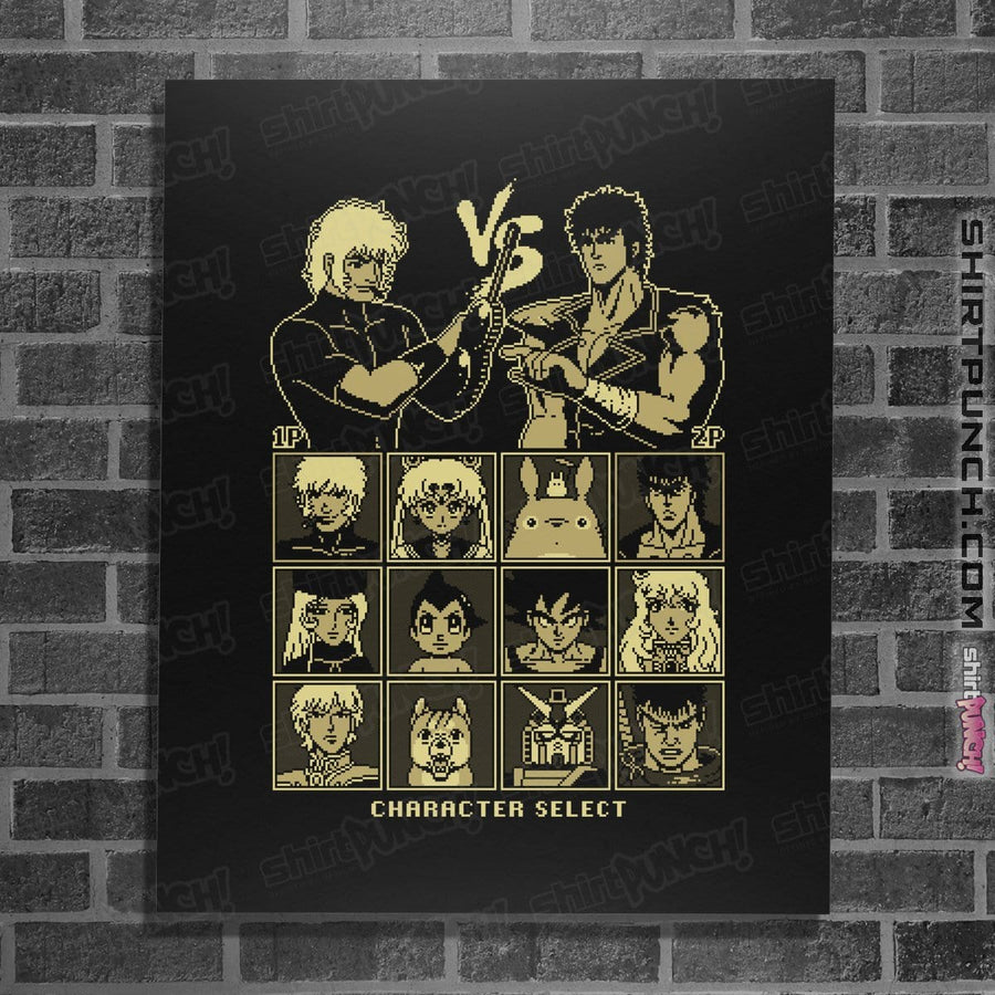 Shirts Posters / 4"x6" / Black Old School Anime