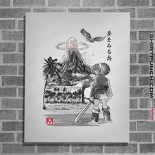 Load image into Gallery viewer, Shirts Posters / 4&quot;x6&quot; / White Link&#39;s Awakening Sumi-e

