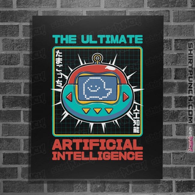 Daily_Deal_Shirts Posters / 4"x6" / Black Vintage Virtual Pet