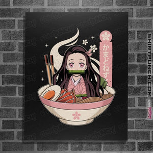 Shirts Posters / 4"x6" / Black Nezuko Ramen