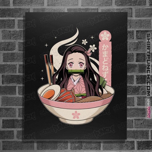 Shirts Posters / 4"x6" / Black Nezuko Ramen
