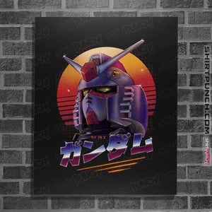 Shirts Posters / 4"x6" / Black Retro 80s RX 78 2 Gundam