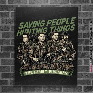 Daily_Deal_Shirts Posters / 4"x6" / Black Supernatural Ghostbusters