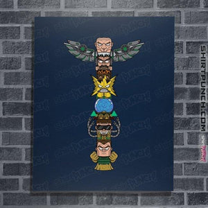 Daily_Deal_Shirts Posters / 4"x6" / Navy Totem Of Villains