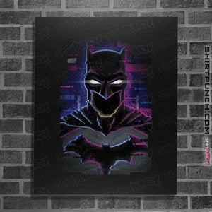 Daily_Deal_Shirts Posters / 4"x6" / Black Glitch Batman