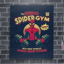 Load image into Gallery viewer, Daily_Deal_Shirts Posters / 4&quot;x6&quot; / Navy The Amazing Spider-Gym
