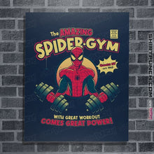 Load image into Gallery viewer, Daily_Deal_Shirts Posters / 4&quot;x6&quot; / Navy The Amazing Spider-Gym
