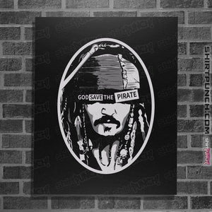 Daily_Deal_Shirts Posters / 4"x6" / Black God Save The Pirate