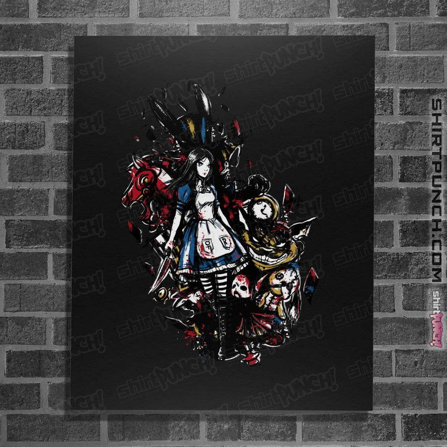 Shirts Posters / 4"x6" / Black Alice in Mad