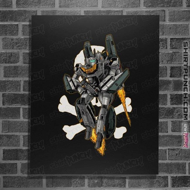 Daily_Deal_Shirts Posters / 4"x6" / Black Skull Leader