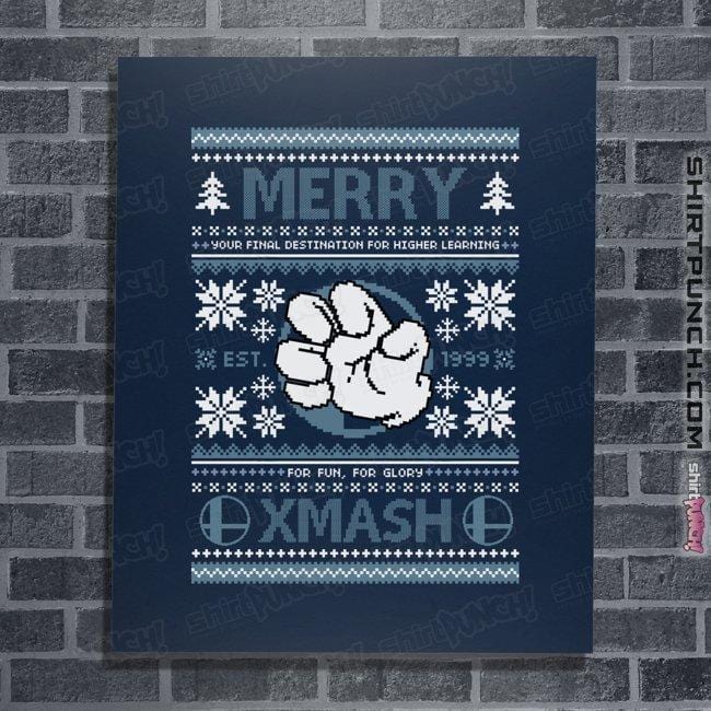 Shirts Posters / 4"x6" / Navy Merry Xmash