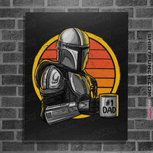 Load image into Gallery viewer, Secret_Shirts Posters / 4&quot;x6&quot; / Black Best Mando Dad
