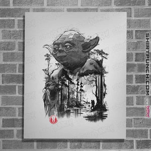 Daily_Deal_Shirts Posters / 4"x6" / White The Master In The Swamp Sumi-e