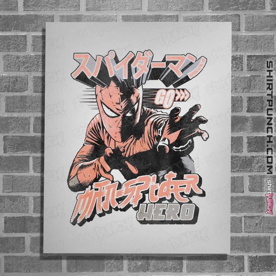 Shirts Posters / 4"x6" / White Japanese Man Spider