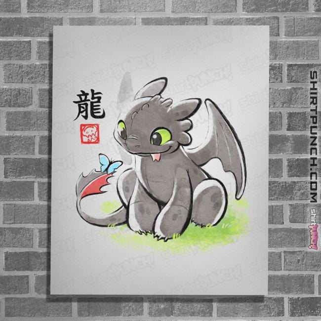 Shirts Posters / 4"x6" / White Dragon Ink